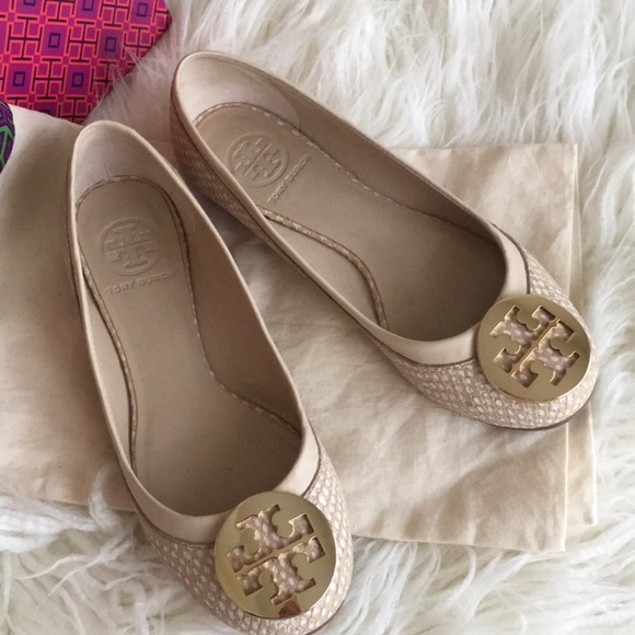 Tory Burch Shoes - Rare Tory Burch Polka Dots Snake Reva Flats